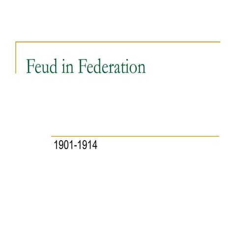 Feud In Federation