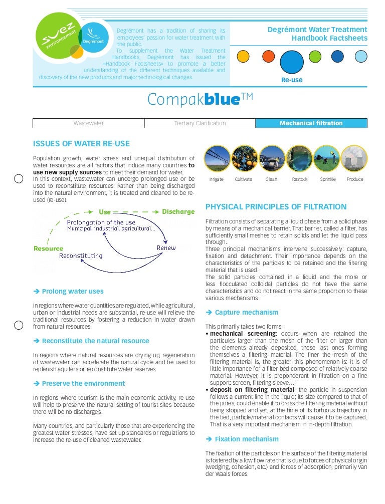 Degrémont Water Treatment Handbook Factsheets N°2 Compakblue