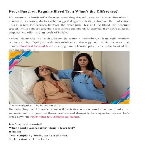 Fever Panel vs. Regular Blood Test: What’s the Difference vs.pdf