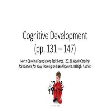 Cognitive development pp. 131  147