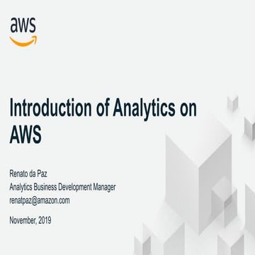 Immersion Day - Como a AWS apoia a estratégia analítica de sua empresa