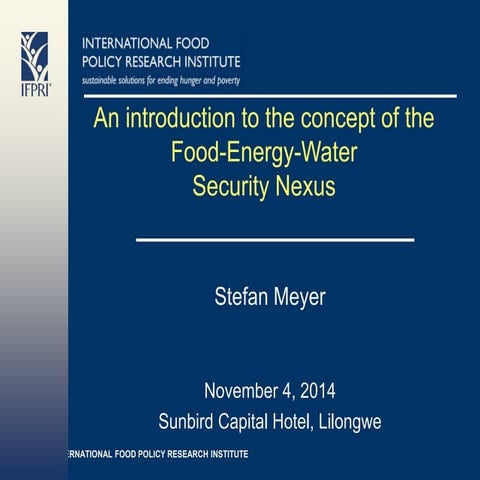 Food-Energy-Water Nexus Introduction