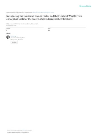 Introducing the Exoplanet Escape Factor and the Fishbowl Worlds (Two conceptu...