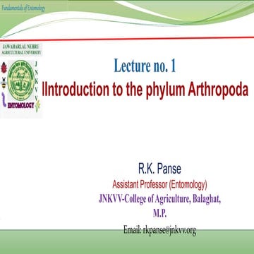 FEY Lec. 2 Introduction to phylum arthropoda.ppt