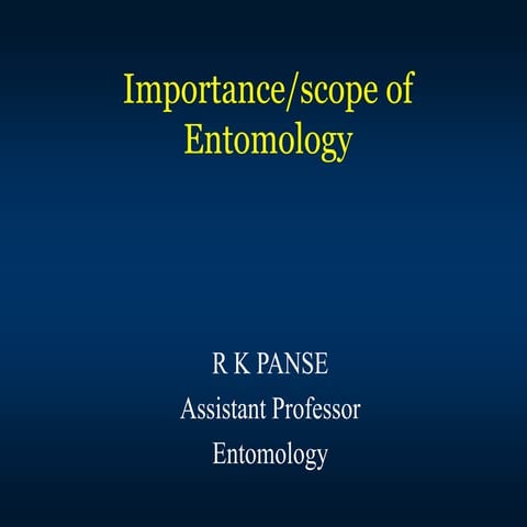 FEY Lec. 5 RKP_Importance of Entomology.ppt
