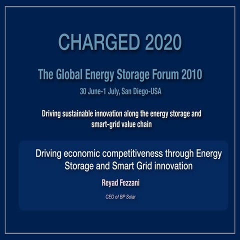 Driving Economic Competitiveness Through Energy Storage And Smart Grid Innova...