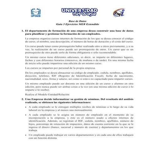 Guía 3 Ejercicios MER Extendido