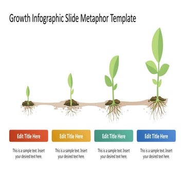 Growth Infographic Slide Metaphor Template for Business Presentations ...