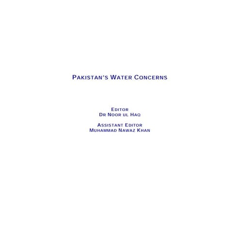 Pakistan's Water Concerns