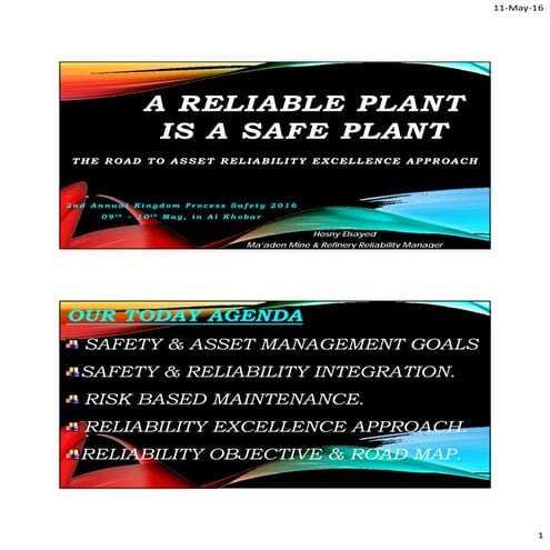 A Reliable Plant is a Safe  Plant - Hosny