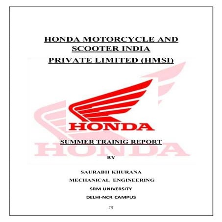 Honda Report On Paint