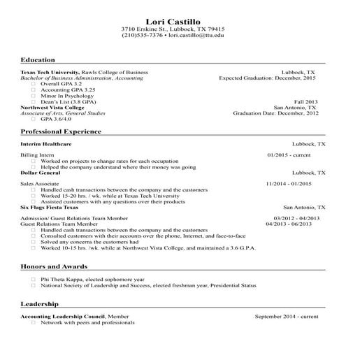Lori Resume | RTF