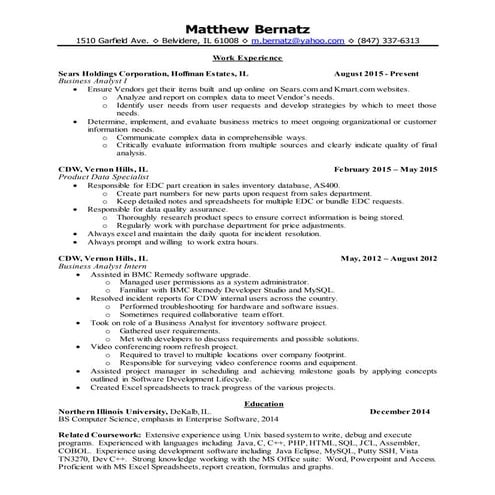 Bernatz-Resume