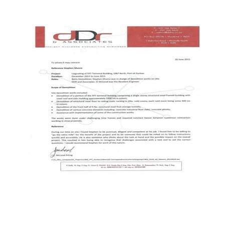 Johan Mcleod DDR- Betts Demo