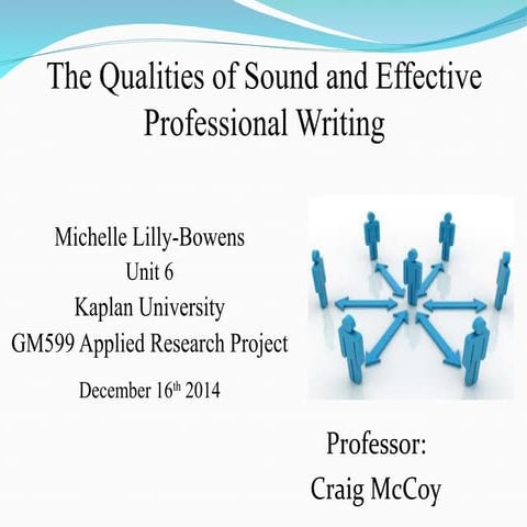 Effective Writing Michelle Lilly-Bowens PPT
