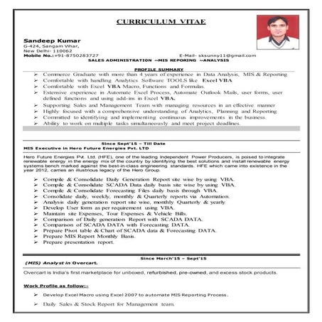 CV Sandeep | PDF