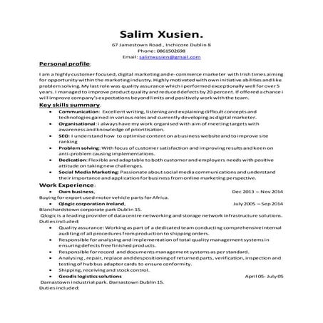 salim cv | DOCX