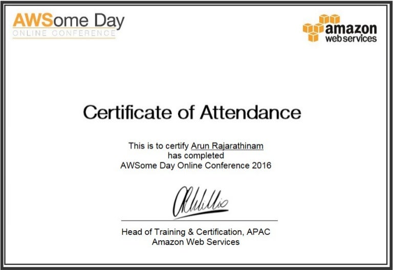 AWS Certificate