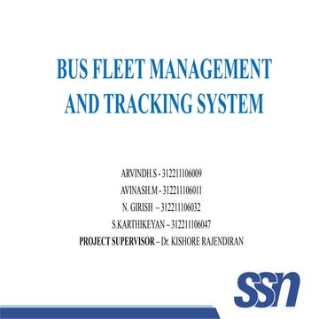 Bus Fleet Management and Tracking System