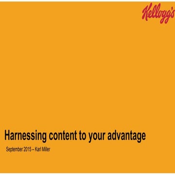 Content Marketing at Kelloggs - BI MN