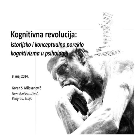 Kognitivna revolucija u istoriji psihologije, predavanje na Filozofskom fakul...