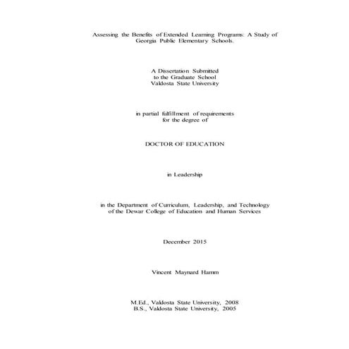 Assessing the Benefits of Extended Learning Programs_Vincent_Hamm