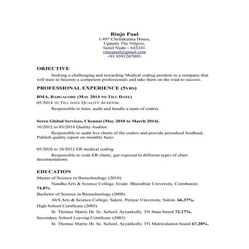 Rinjo-Resume