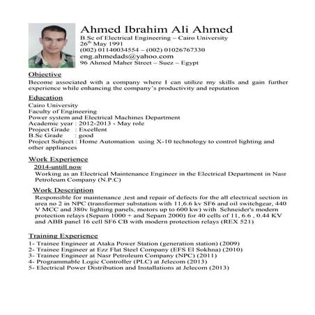 Ahmed hossam cv | PDF