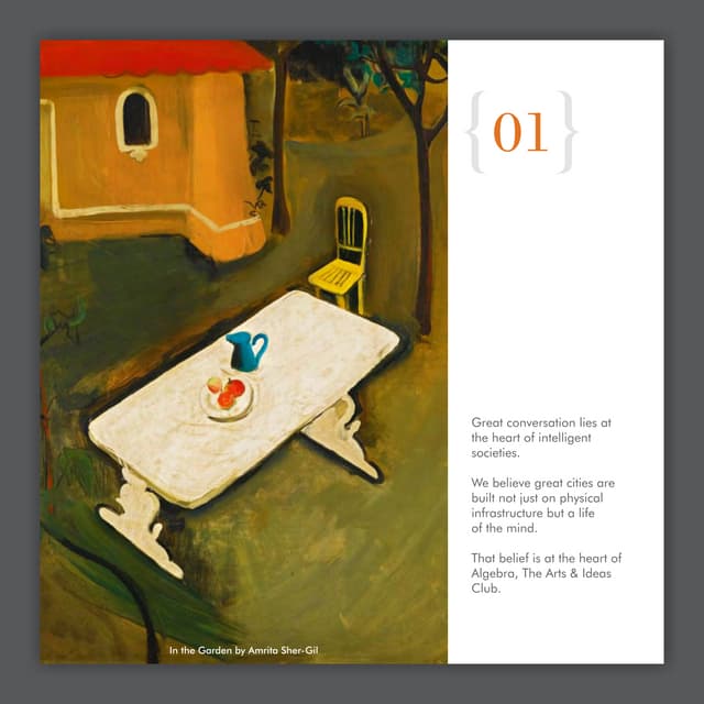 Algebra, The Arts & Ideas Club