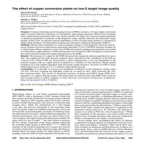 The effect of copper conversion plates on low-Z target image quality