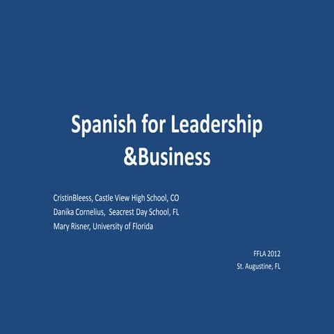 Spanish for Leadership