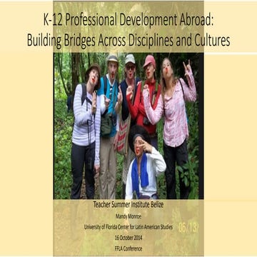 K-12 Professional Development Abroad: Building Bridges across Disciplines and...