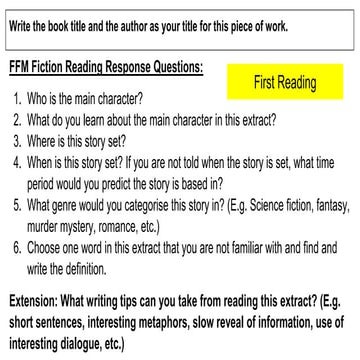FFM_ Extract Comprehension Questions for Fiction and Non-Fiction.pptx