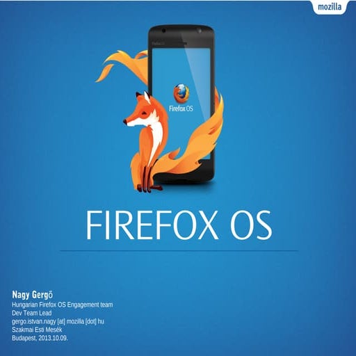 Firefox OS Szakmai Esti Mesek ELTE IK