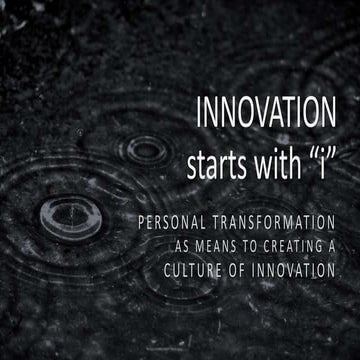 Innovation starts with i