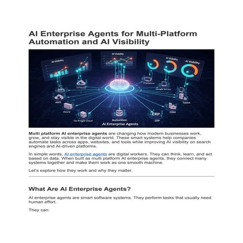 How AI Agents Are Revolutionizing Enterprise Workflows | PDF
