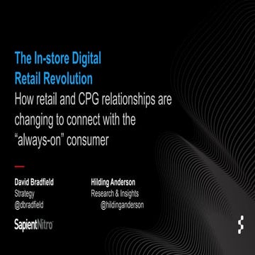 In-Store Digital Retail Study: Exploring the Reality of the Digitally-Enabled...