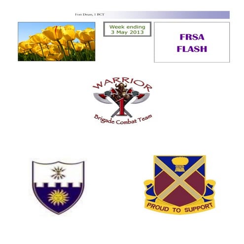 FRSA Flash week ending 3 may