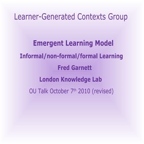 Emergent Learning Model
