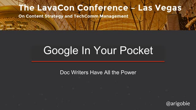 Ari Hoffman: Google in Your Pocket