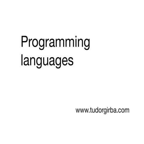 11 - Programming languages