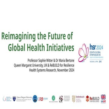 Reimaging the future of Global health Initiatives