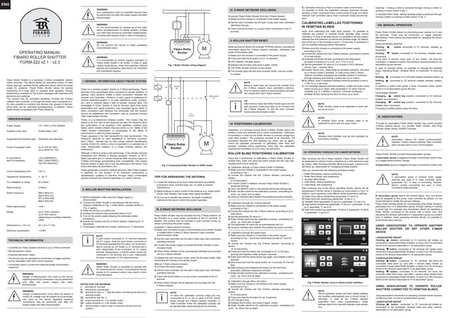 Roller Shutter (FGRM222) - Manual