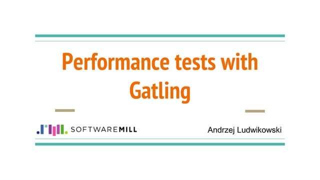 Performance tests with Gatling