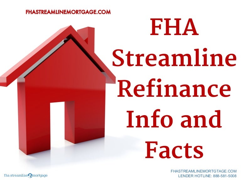 FHA streamline refinance info and facts