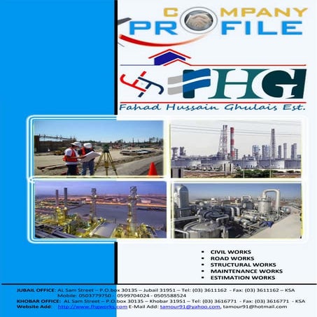 FHG Contracting Company Profile (Construction Works)