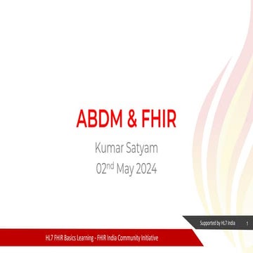 Introduction to use of FHIR Documents in ABDM