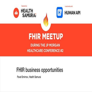 Pavel Smirnov, Health Samurai - FHIR business opportunities
