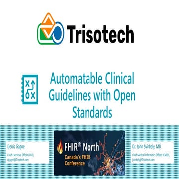 FHIR North Automatable Clinical Guidelines with Open Standards