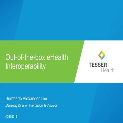 FHIR: Out-of-the-box eHealth Interoperability for HL7